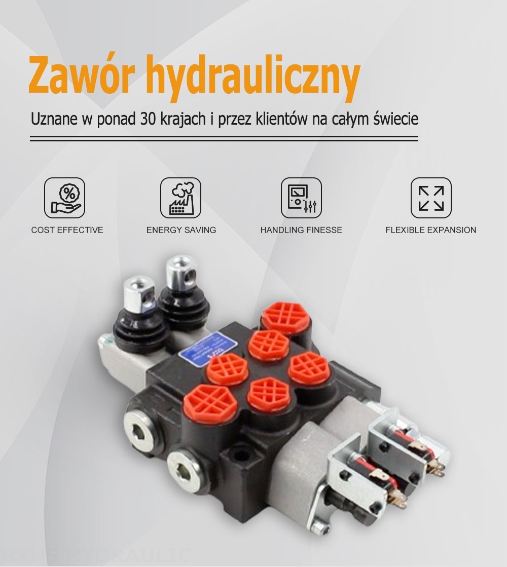 P40 Micro Switch Ręczna 2 Szpule Zawór kierunkowy monoblokowy